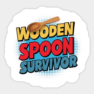 Wooden Spoon Survivor Pop Art Sticker